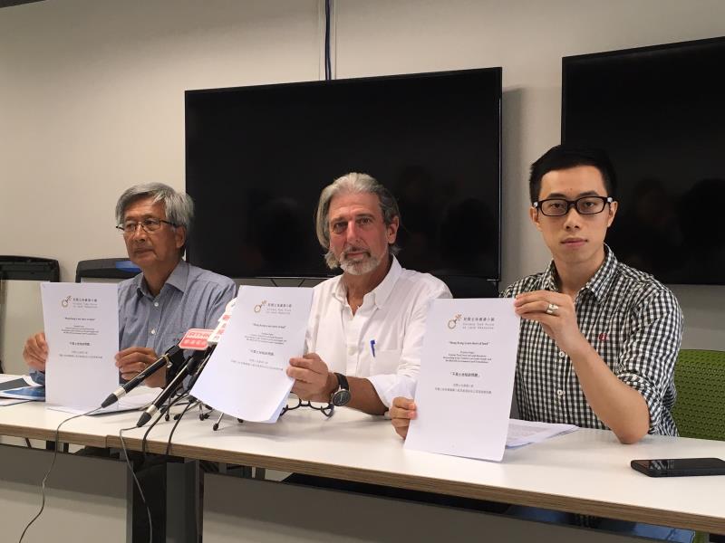 民間土地資源小組認為香港沒有土地短缺問題只是政府沒規劃.江富銘攝