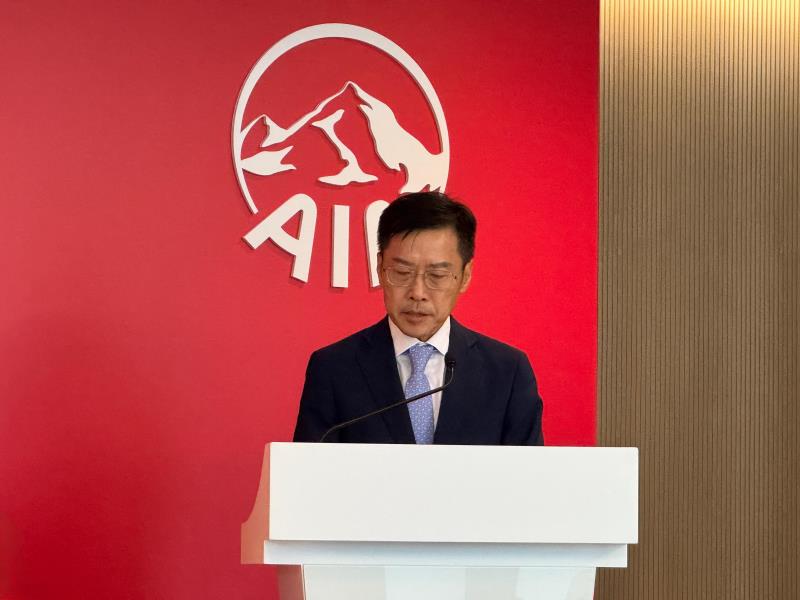 友邦保險首席執行官兼總裁李源祥表示，地緣政治等不確定性並無削弱集團在亞洲機遇。方穎暉攝。