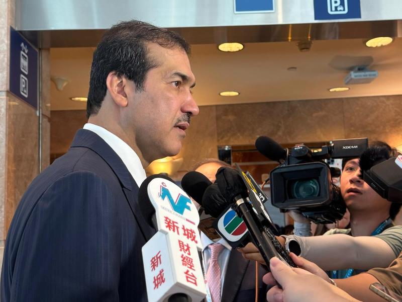 卡塔爾國務部外貿事務部部長Ahmad Mohammad Al Sayed形容，以色列的襲擊是不可接受及惡劣。方穎暉攝。