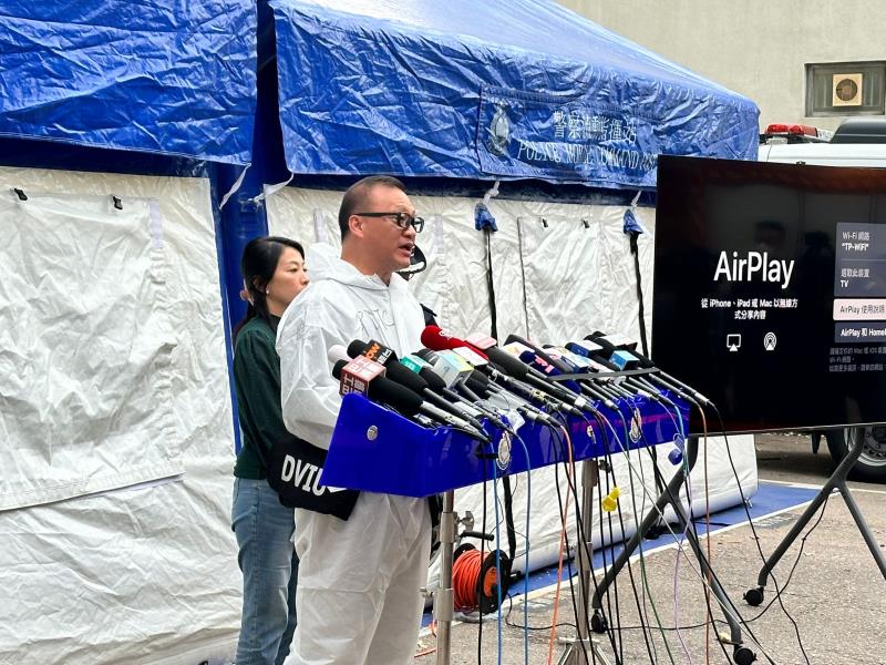 災難遇害者辨認組主管警司鄭嘉俊表示，會盡量在日照期間高效搜索。 (梁雪瑩攝)