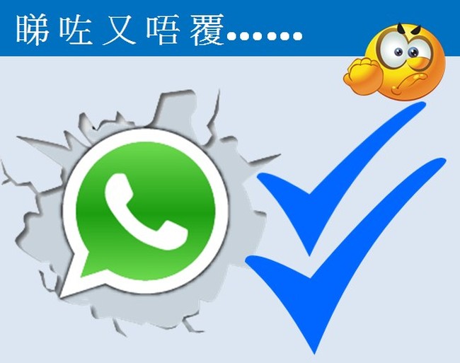 WhatsApp 「雙剔」變藍色，若對方看過訊息但沒有即時回應你，你會...