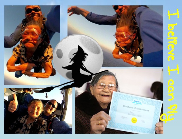 湖北一個81歲老太在澳洲玩高空跳傘，如果老太是你的親人，你會點做?