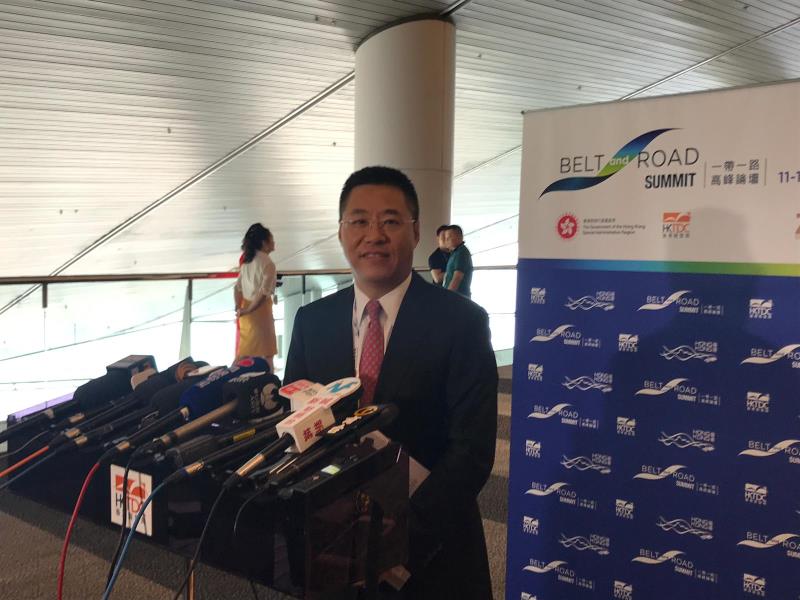 中集資本首席執行官陳爽表示, 港交所與倫交所合併一旦成功, 有利人民幣國際化. 李希洋攝
