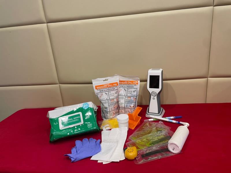 救護車新消毒工具和消毒流程檢查工具(陳婉琪攝)