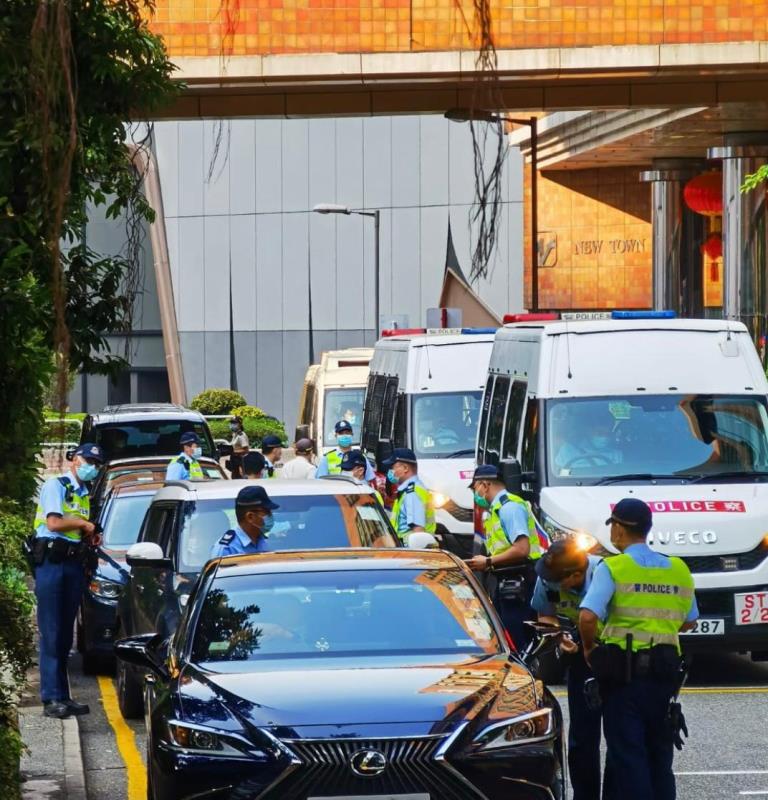 圖為警方行動情況