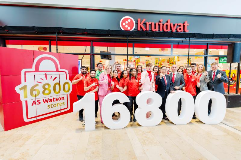 屈臣氏集團宣布, 旗下全球第16800家店舖--位於荷蘭鹿特丹的「Kruidvat」開幕.