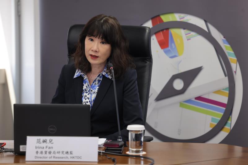 貿發局研究總監范婉兒表示，雖然出口增速可能較預期慢，但出口商保持樂觀。貿發局提供照片。