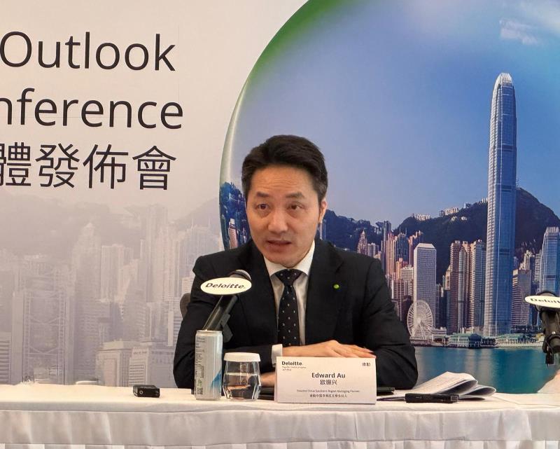 德勤中國華南區主管合夥人歐振興預料，本港整體經濟向好。方穎暉攝。