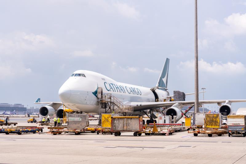 國泰貨運將一批共250件、總重量達30噸文物，從上海安全運抵香港，即將在故宮文化博物館「古埃及文明大展——埃及博物館珍藏」中展出。國泰圖片。