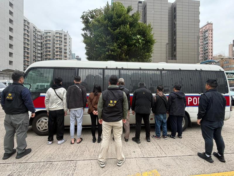 附圖為部分被捕人士