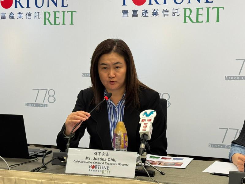 趙宇表示，對今年租金展望審慎樂觀，希望今年租金調升率跌幅收窄，甚至能夠錄得升幅。方穎暉攝。