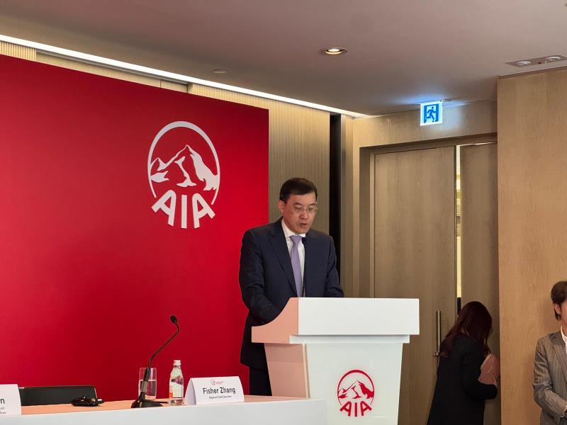 友邦保險區域首席執行官及集團首席分銷總監陳榮聲表示，推動業務增長的因素仍然存在。方穎暉攝。