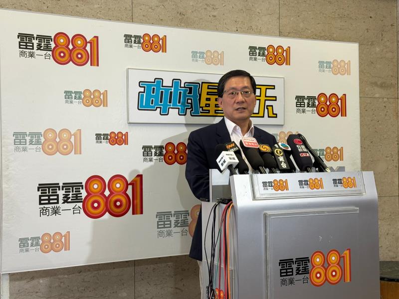 機管局主席林天福表示，中亞可成為下一個中東，成為香港來往歐洲貨運的新渠道。（許詩彤攝）