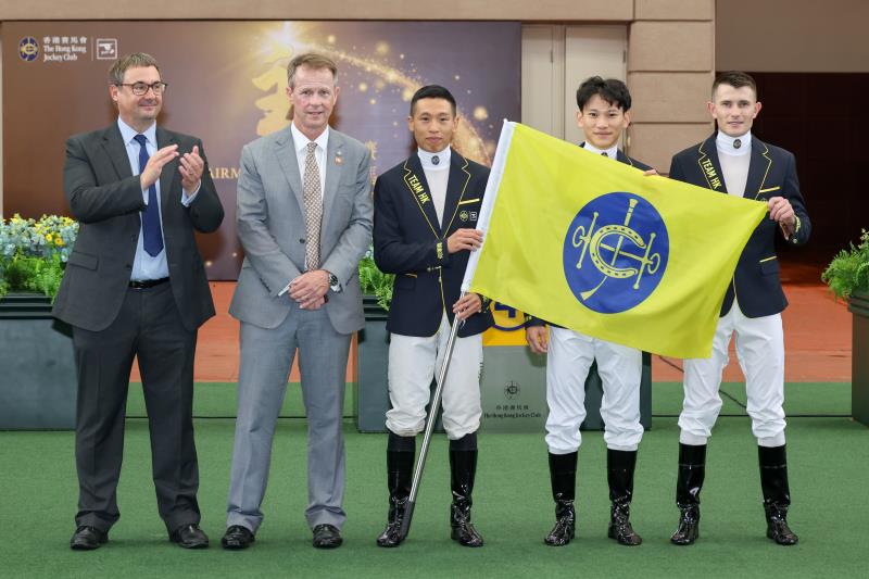 何澤堯、周俊樂及霍宏聲將合組香港隊出戰識價盃. （馬會提供圖片）