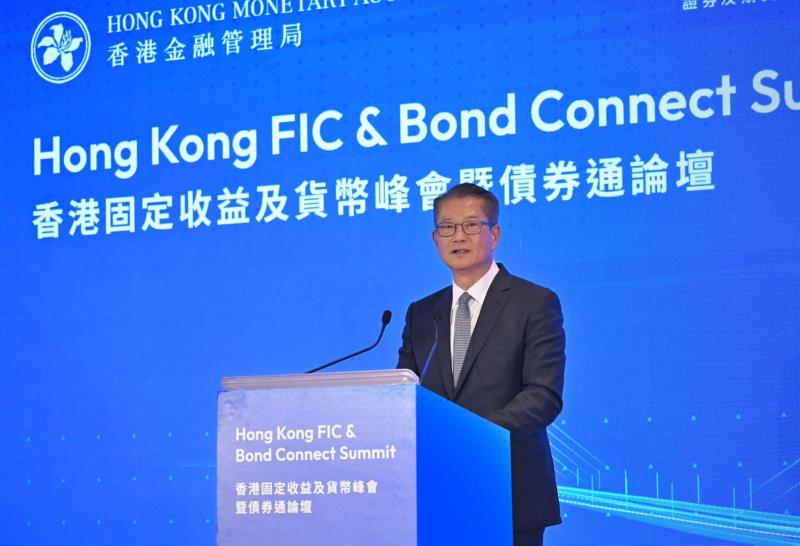 陳茂波表示，政府將繼續全力推動本港大宗品交易生態圈建設。社交平台圖片。
