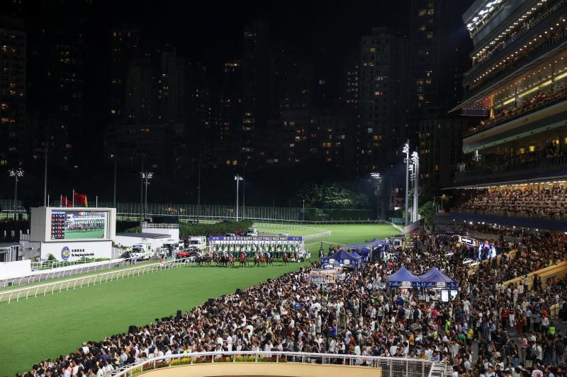 快活谷馬場周三馬煞科戰，全季投注額逾1433億，升3.2%。(馬會圖片)