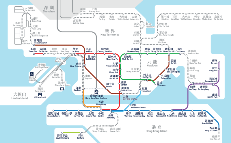 九號或更高信號生效期間，重鐵露天段及輕鐵會暫停服務。(港鐵提供圖片)