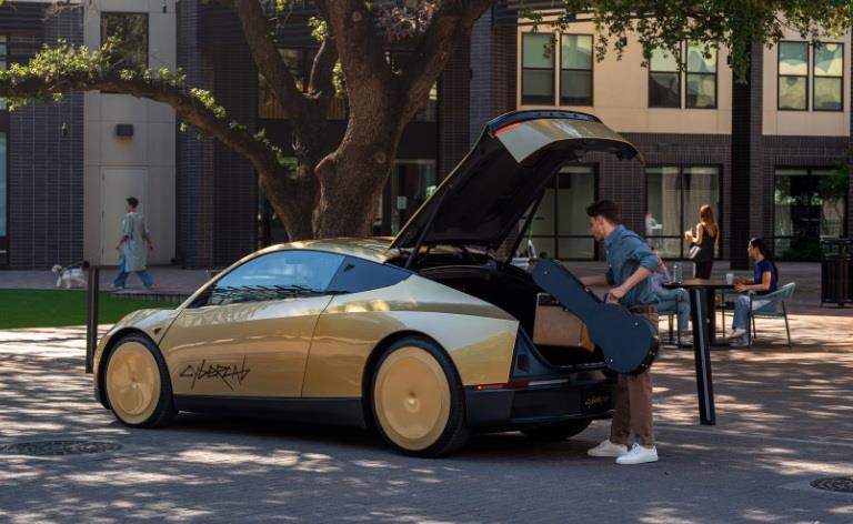 Tesla自動駕駛電動車Cybercab。(Tesla官網圖片)