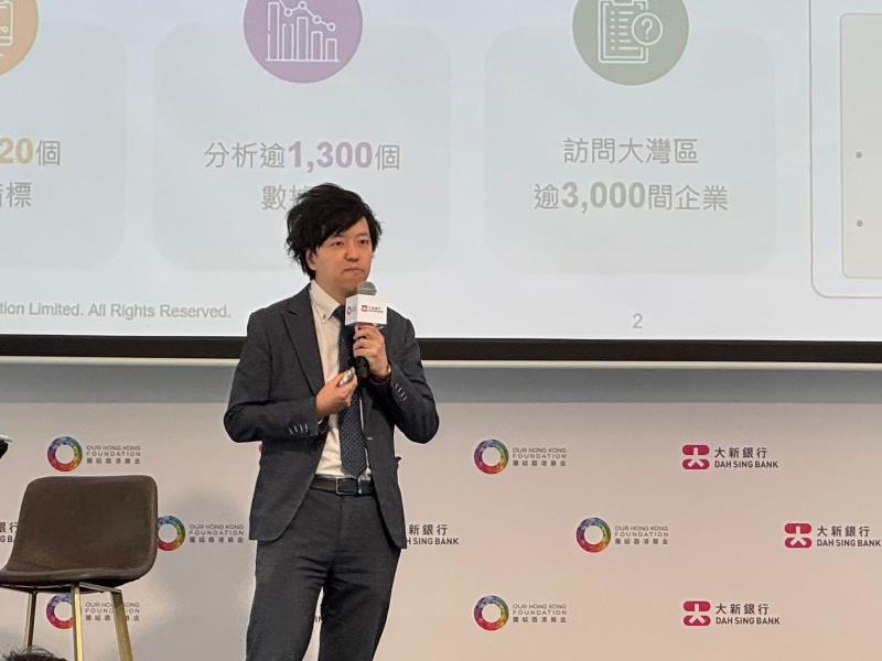 團結香港基金副總裁兼公共政策研究院執行總監水志偉預計，部分行業有望在未來幾年跳躍式增長。方穎暉攝。